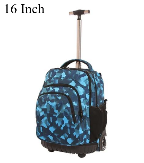 16 18 дюймов колесный школьный рюкзак для детей рюкзак на колесах рюкзаки на колесиках сумки для подростков детский школьный рюкзак на колесиках - Цвет: 16 inch
