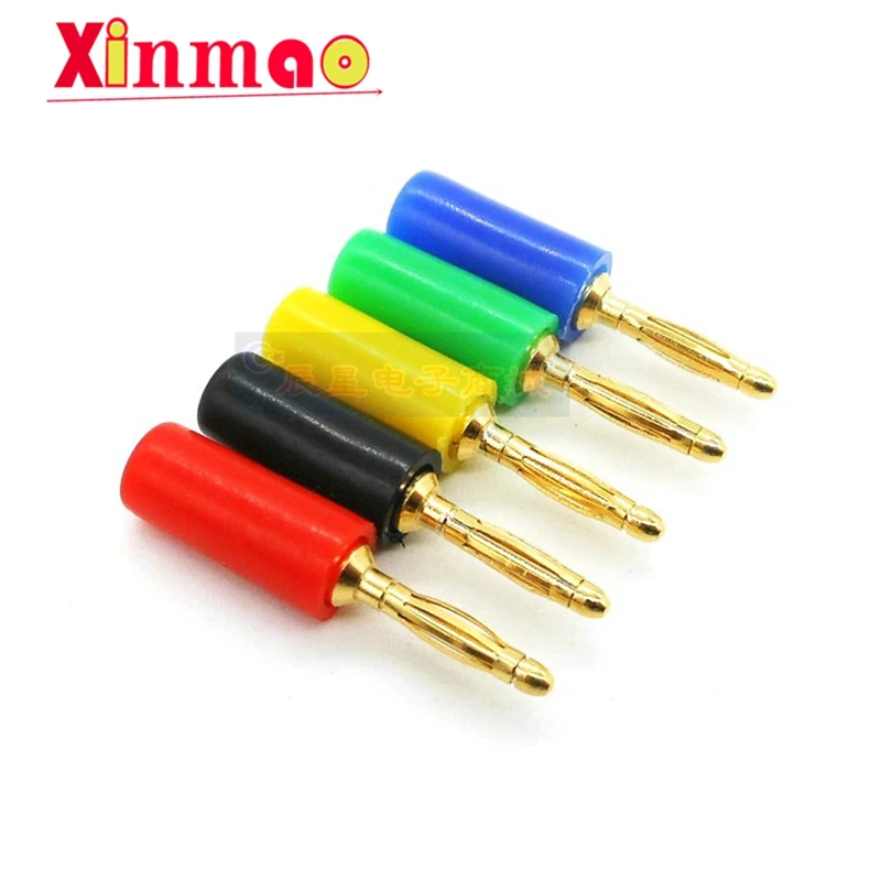 5PCS Pure copper plated real Gold 2mm banana plug high insulation panel lantern head K2 test | Обустройство дома