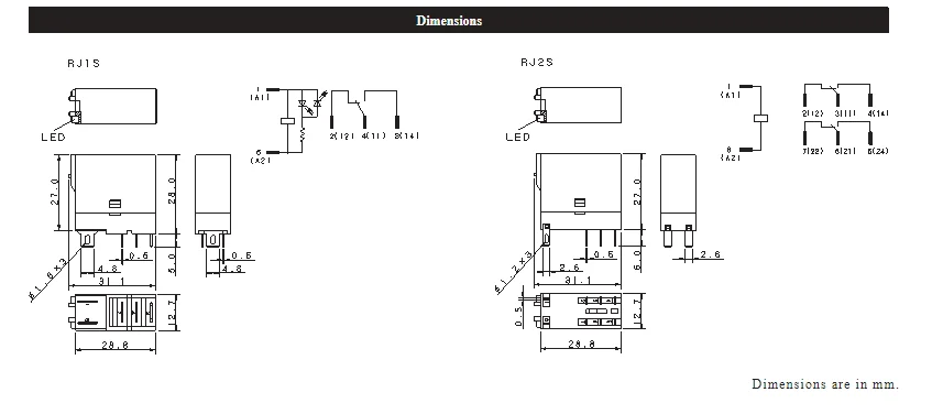 10 шт. IDEC реле RJ1S-CL RJ2S-C RJ1SCL RJ2SCL 6Pin 8Pin 12v 24v AC220V SJ2S SJ1S