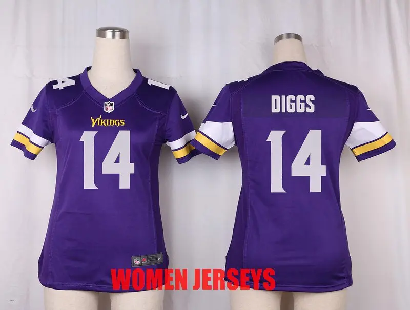 Черный Женская майка из Миннесоты s Teddy Bridgewater Stefon Diggs Harrison Smith Adrian Peterson Anthony Barr Sam Bradford - Цвет: Черный