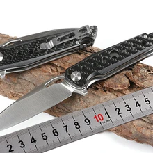 Esiwo складной нож D2 Лезвие Карманные походные охотничьи ножи для выживания Флиппер углеродное волокно Тактический кухонный открытый подарок EDC инструмент