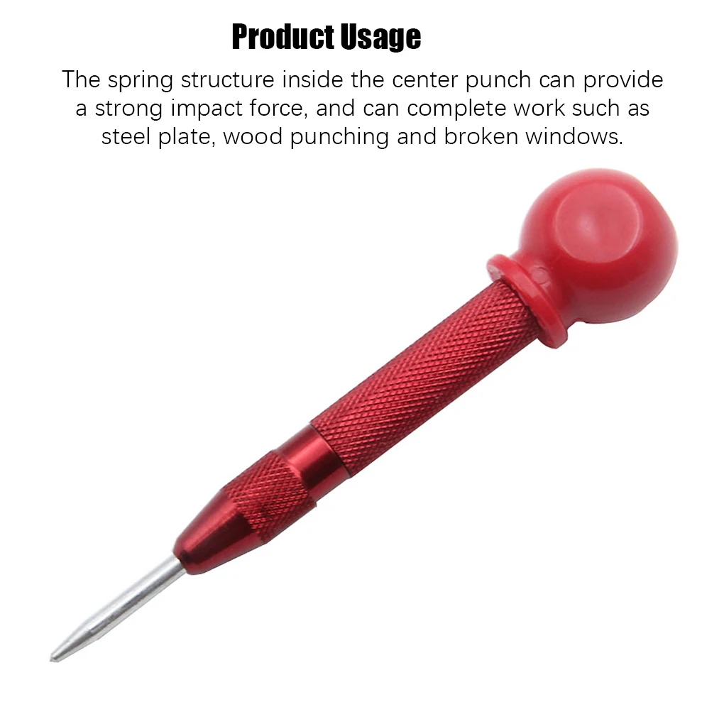 5 Inch Automatic Center Pin Punch Spring Loaded Marking Starting Holes Tool Wood Press Dent Woodwork Tool Drill Bit