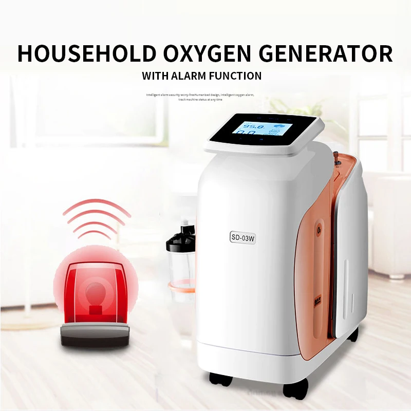 До 3л/мин Домашний медицинский кислородный генератор с распылителем кислорода бытовой кислородный аппарат для пожилых людей маленький мед...