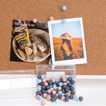 Красочные офисные канцелярские кнопки для чертежных кнопок для пробковая доска объявлений Pin 120 шт./компл