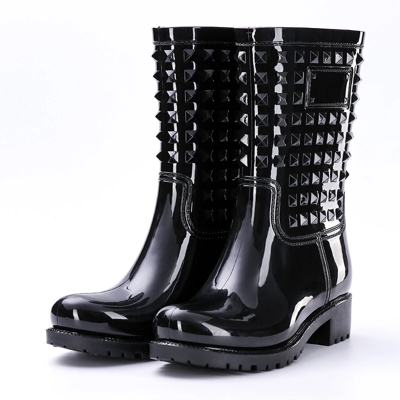 womens rain boots with zipper