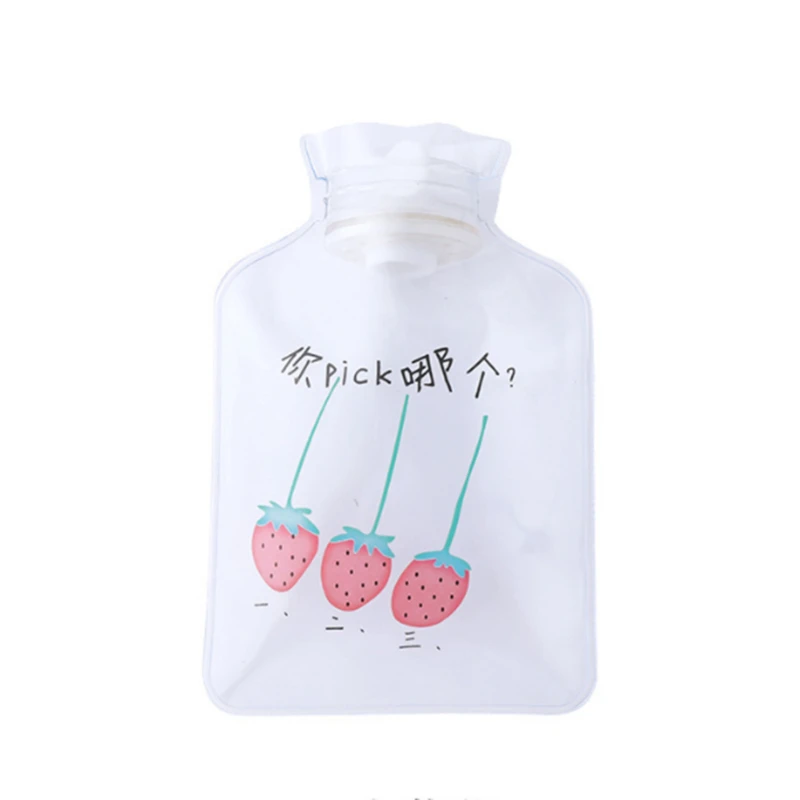 mini strawberry Мультяшная мини ручная Теплая бутылка для воды милые прозрачные бутылки для горячей воды зимний портативный ручной подогреватель воды инжекционная сумка для хранения - Цвет: mini strawberry