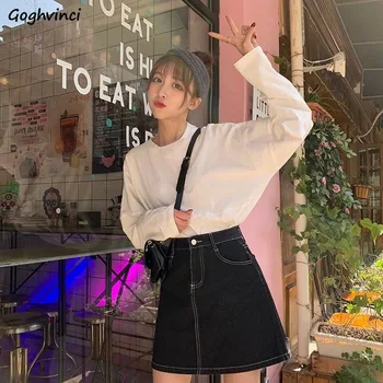 

Skirts Women Elegant All-match Simple High Quality Lovely Spring Summer New Korean Style Retro Female Womens Skirt Harajuku 2020
