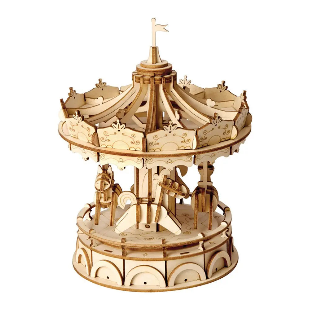 

3D Three-Dimensional Puzzle Wooden Model Manual Diy Assembled Desktop Decoration