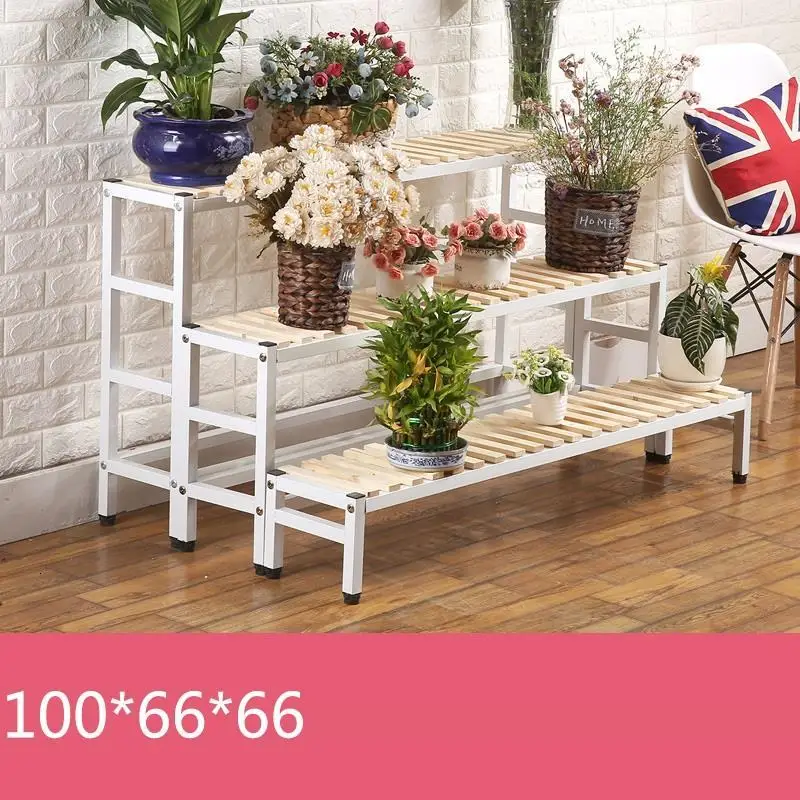 Table Para Plantas Wood Estanteria Escalera Ladder Garden Shelves For Plant Rack Dekoration Balcony Shelf Outdoor Flower Stand