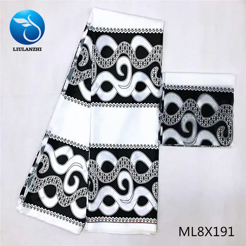 LIULANZHI африканская ткань мягкая шелковая ткань для печати дизайн 4 ярдов шелковая атласная ткань 2 ярдов африканская шифоновая ткань ML8X183-201
