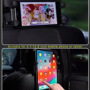 

Universal 360 Rotation Car Headrest Smartphone Mount Tablet Headrest Holder Back Seat Stand Cradle for iphone ipad 4.7 -12.9" Mo