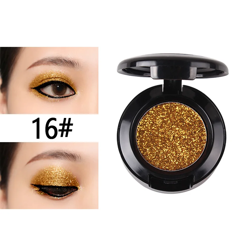 16 MISS ROSE Cross-border beauty Makeup монохромные перламутровые блестящие золотые умные тени для век портативные тени для век - Цвет: 16