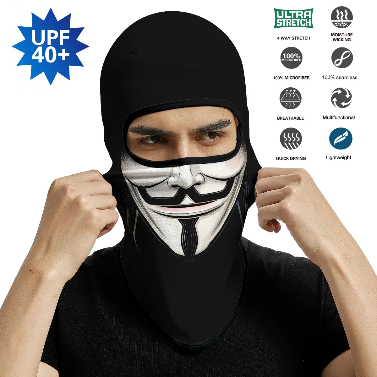 V For Vendetta Breathable Balaclava Military Sport Scarf Anonymous Tube Buff Bandana Earloop Face Braga Cuello Hombre - Hiking Scarves - AliExpress