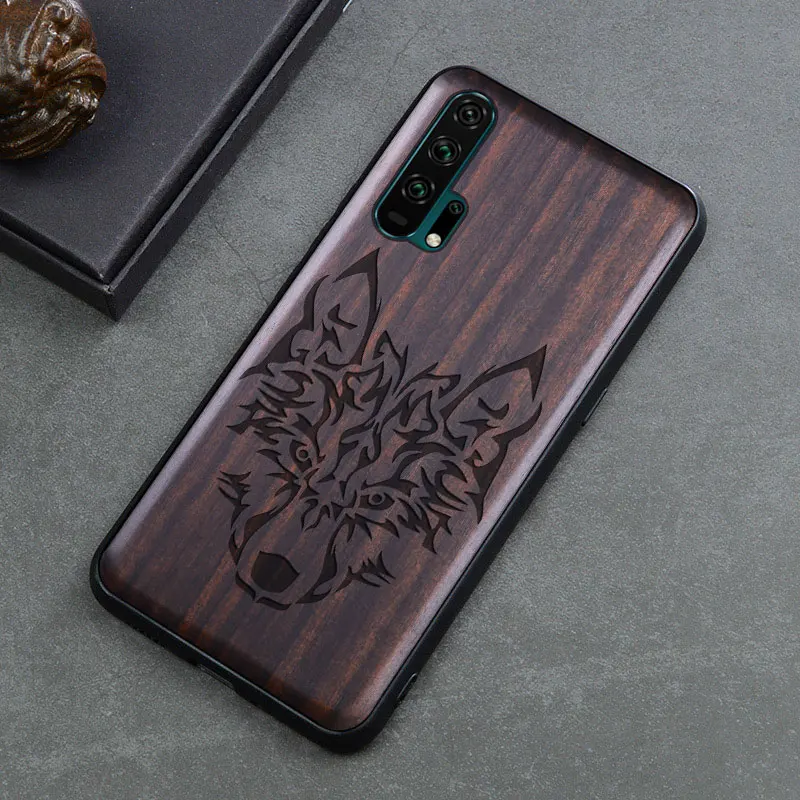 Новинка, чехол для huawei Nova 5 t, черное дерево, Nova 5 t, резной бампер из ТПУ, Деревянный чехол для huawei Nova 5t