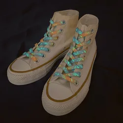 Shoe Laces Strings Canvas Shoes Fluorescent Shoelace Fashion Luminous Luminous Shoelaces Polyester Material Shoe Accessories