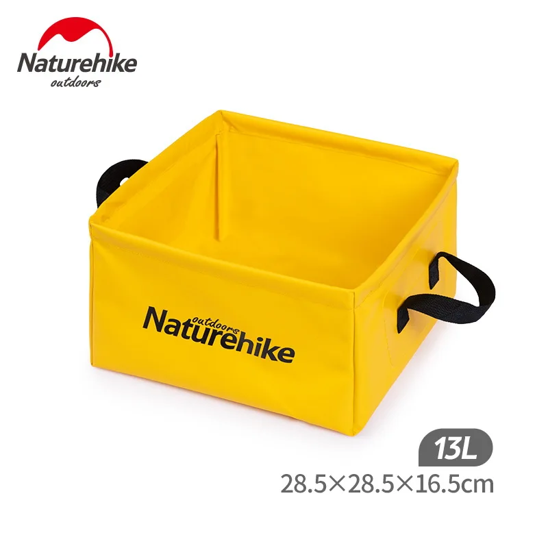 yellow Naturehike 13L Открытый Складной Водонепроницаемый умывальник Складная квадратная раковина Сверхлегкий ведро для воды Умывальник для ванны кемпинга - Цвет: yellow