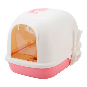 

Cat Toilet Litter Box Furniture Wc Box Closed Tray Large Big Space Splash Prevention Kitty Litter Box Kattenbak Products EE50MC