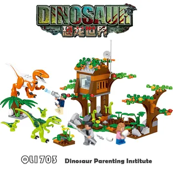 

264PCS Dinosaur Figures Bricks Tribe Building Blocks Jurassic Dino World Assembled Dinosaur Scene Series Toys Gift for Children