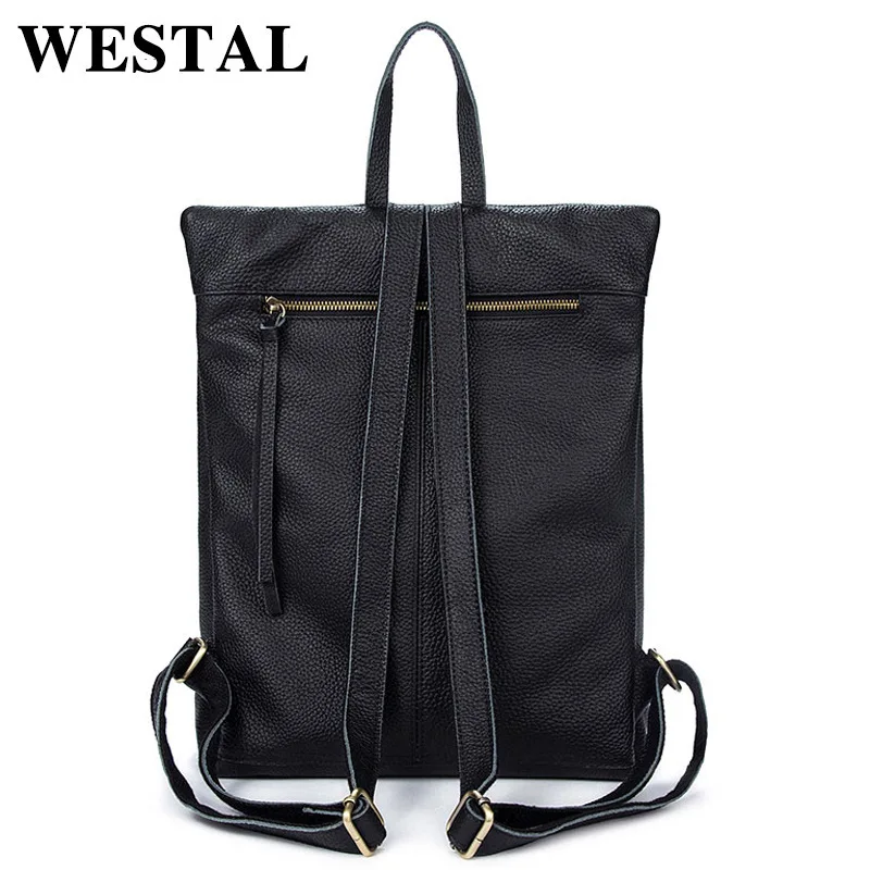 Fashion new women's cowhide backpack zippered ladies backpacking women Leather Backpack Female Fashion Women's Bag
