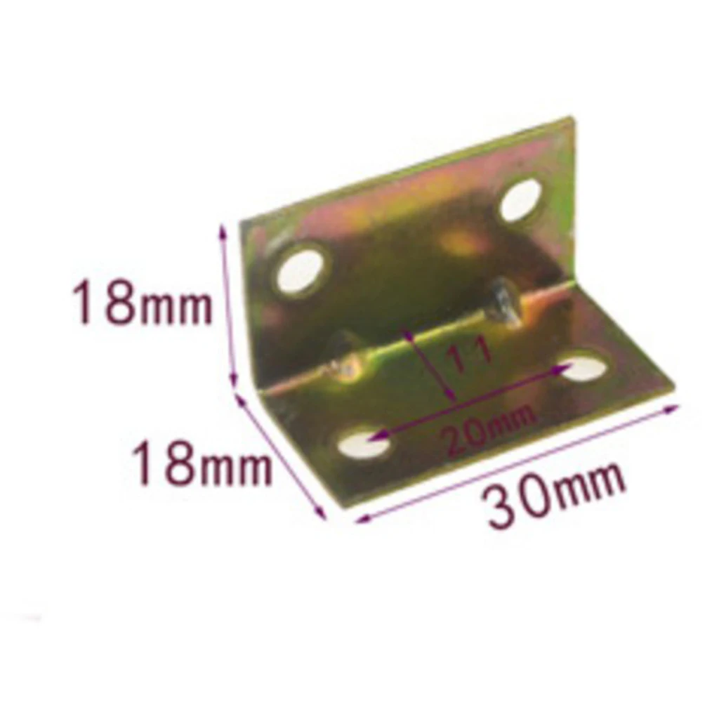 Polished Angle Bracket L Shape Corner Brace Repair Joining Support Fastener for Furniture Wood Craftment