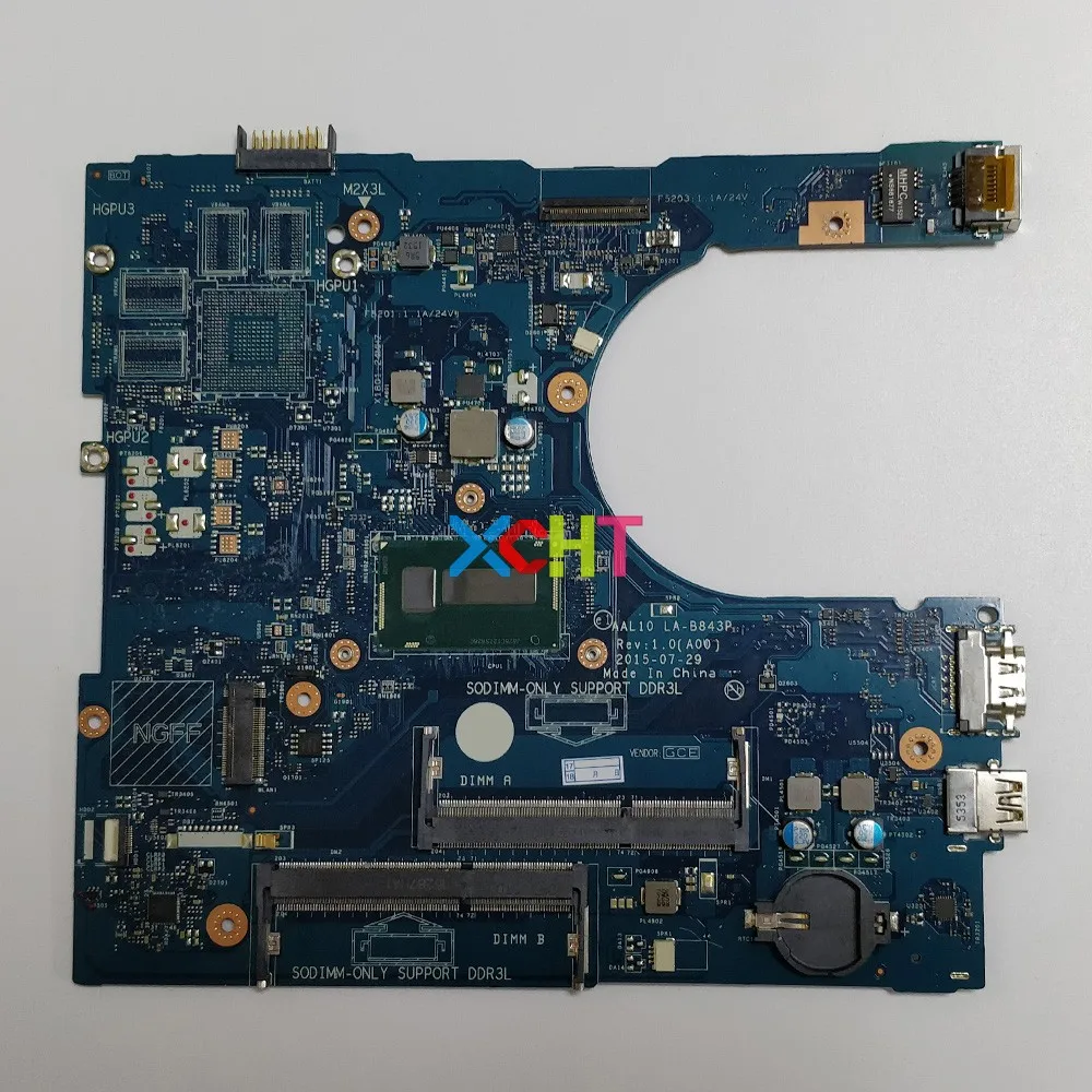 Для Dell Inspiron 17 5758 CN-0XCFXD 0xcfxd xcfxd AAL10 LA-B843P w I5-5250U материнская плата с процессором для ноутбука Материнская плата Рабочая