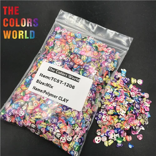 TCST1206 200g TCST-012 Полимерная глина распыляет горячую мягкую глину распыляет красочные украшения для дизайна ногтей пластиковые Klei ремесла крошечные милые аксессуары - Цвет: TCST1206 200g