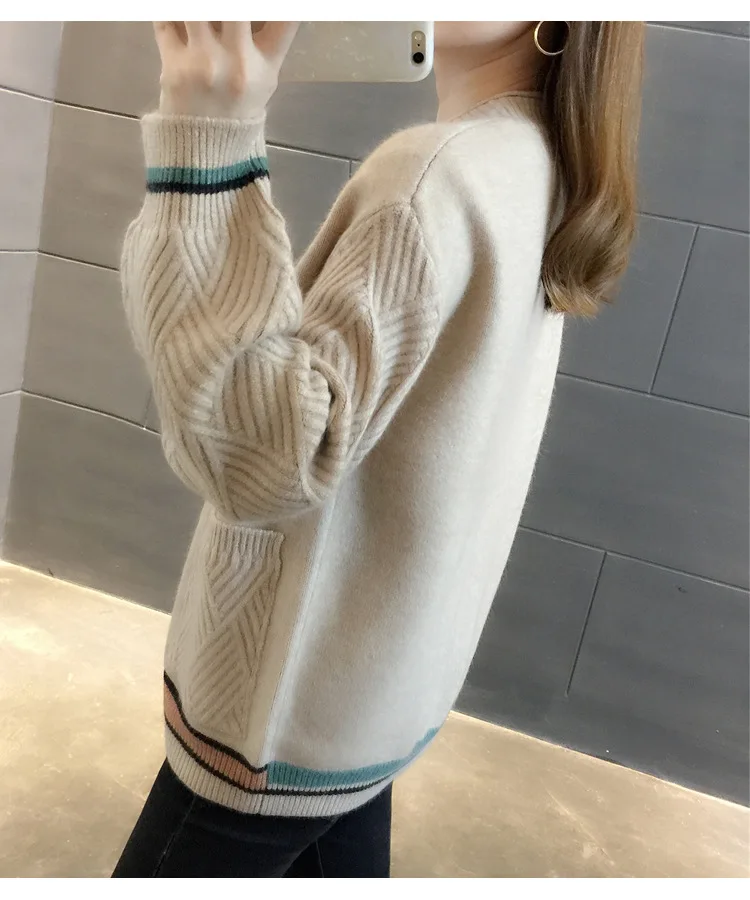 FairyShely Short sweater cardigan women Long sleeve streetwear ladies outwear jumper coat Casual female Girl winter sweater coat