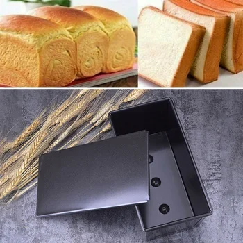 

450g Loaf Pan With Lid Toast Mold Bread Pan With Cover Bread Loaf Toast Pan Tool