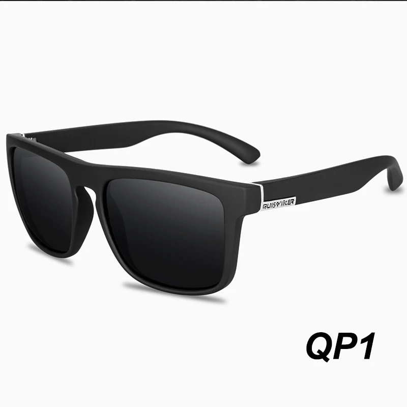 QP1 QUISVIKER, фирменный дизайн, поляризационные солнцезащитные очки для мужчин и женщин, для вождения, солнцезащитные очки, мужские очки с квадратной оправой, UV400, очки(без бумажной коробки - Цвет линз: QP1
