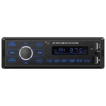 

1DIN Car Stereo MP3 Player Bluetooth FM Radio Head Unit AUX-in Touch Operation Dual USB Quick Chager Port Radio In Dash
