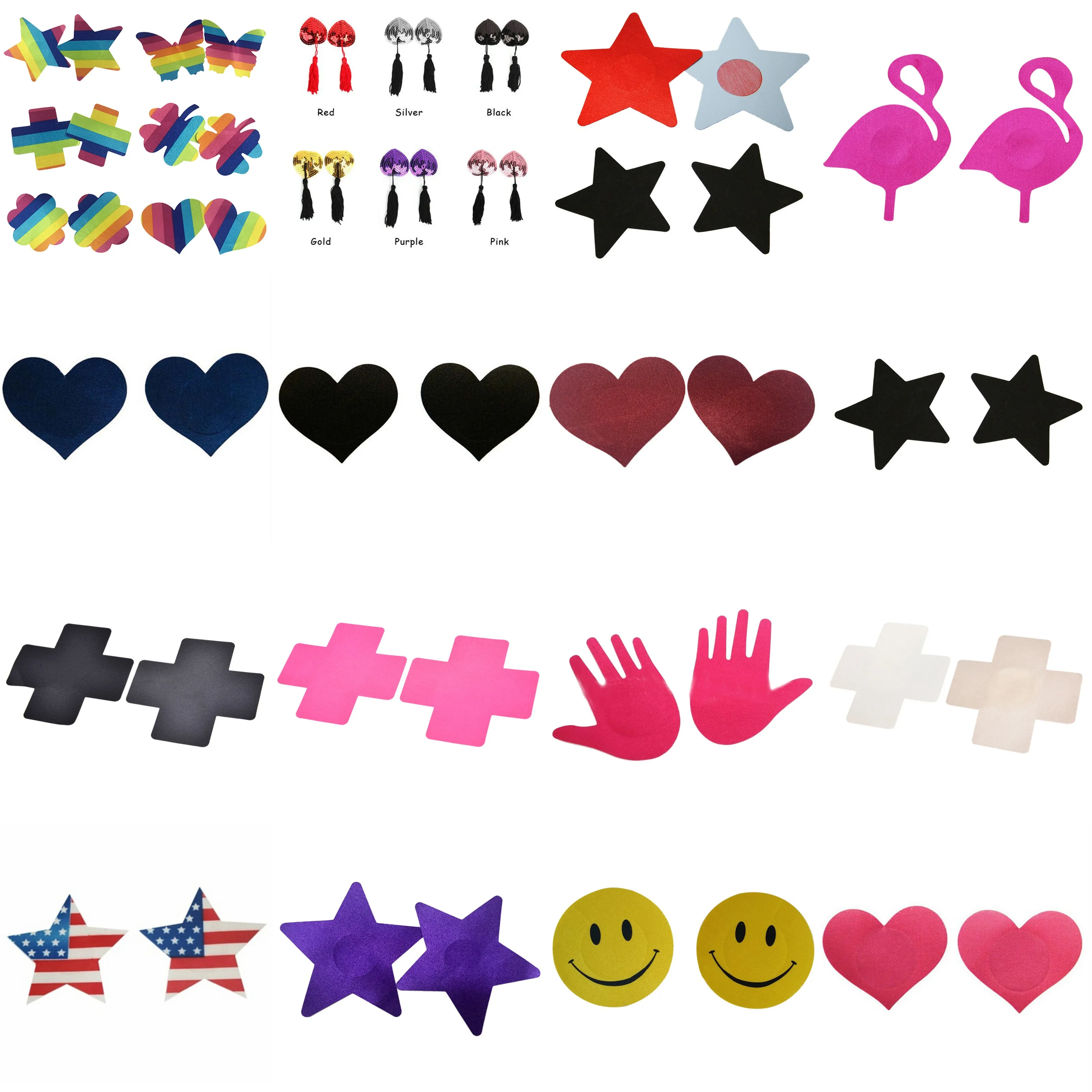 

1 Pair Sexy Couple Gifts Women Lingerie Sequin Tassel Breast Bra Nipple Cover Pasties Stickers Petals Clothing Accessories