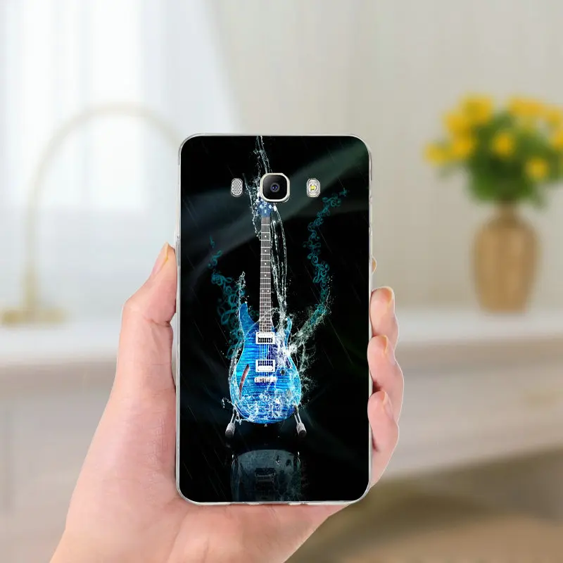 Для Samsung Galaxy J1 J2 J3 J5 J7 оболочка тонкий, мягкий, из полиуретана силиконовые чехлы для телефонов подарок для влюбленных крутые барабаны гитара Музыка