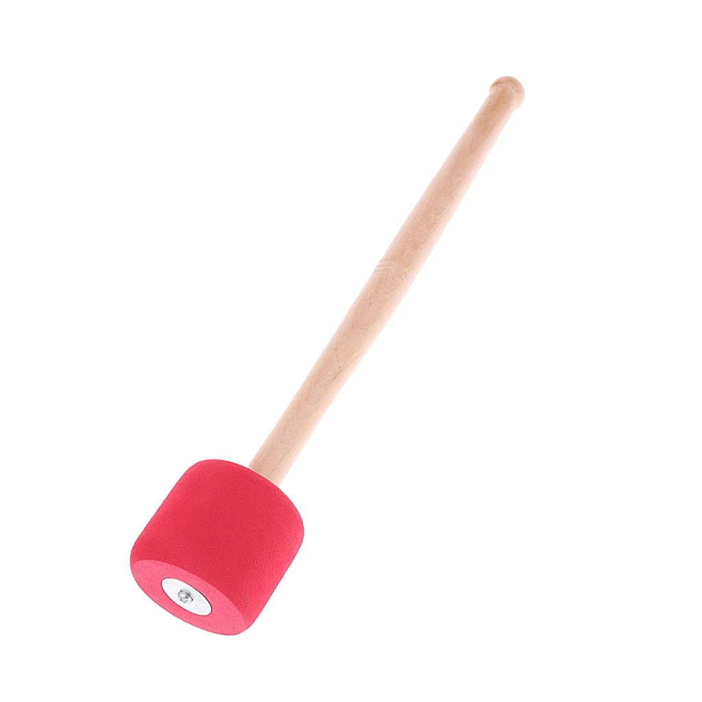 Bass Drum Mallet Stick Foam Mallet Percussion with Wood Handle for Drummer Bands Musical Playing Length 33cm