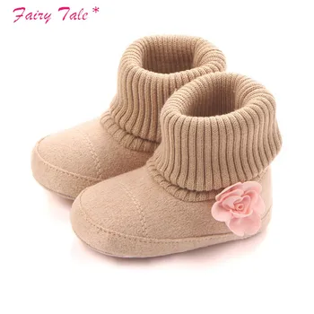 

Baby Shoes Autumn Winter Crib Pram Cute First Walkers Kids Newborn Infant Toddler Super Keep Warm Flower Boots Booty
