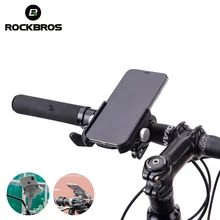 ROCKBROS держатель для телефона на велосипед, алюминиевый сплав, вращающийся на 360 градусов, противоскользящий держатель для телефона на велосипед, универсальный для 58-87 мм