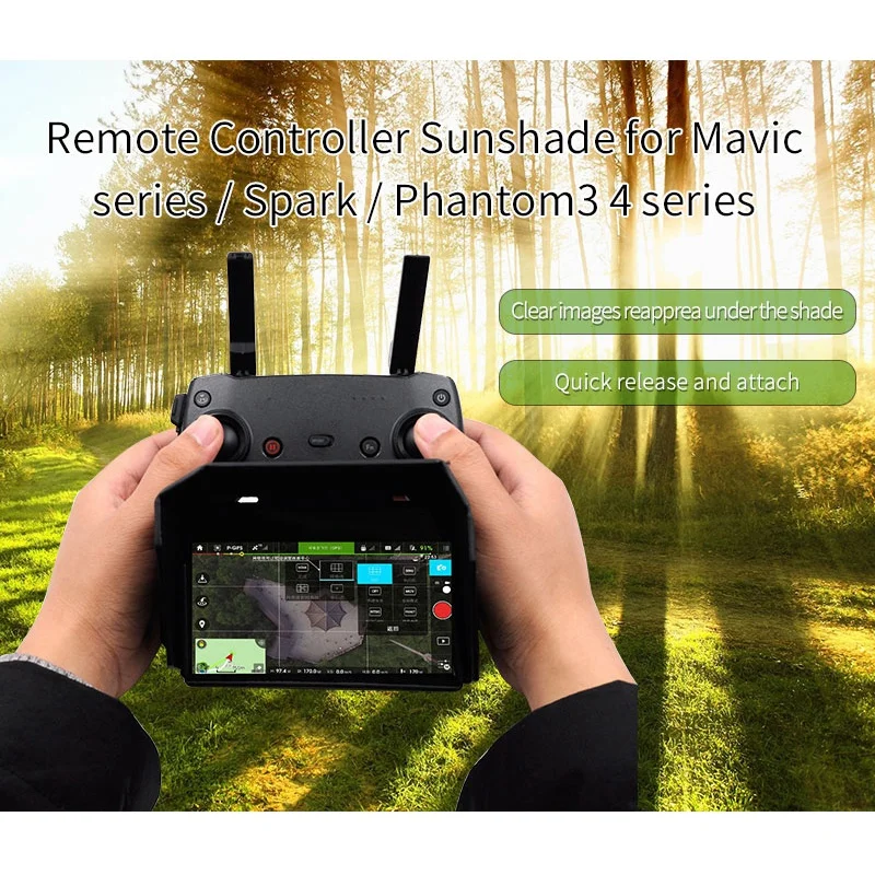 Portable Sunshade Sun Hood for DJI Mavic 2 Pro Zoom Air Remote Controller 4.7-5 Inch Smartphone