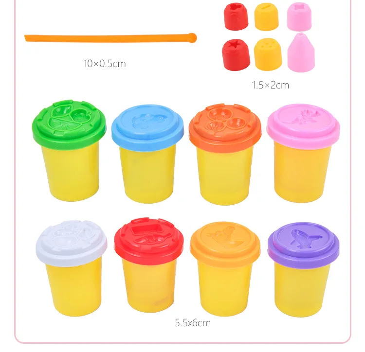 Plasticine Children Colored Clay Plasticene Mould Tool Kit Ice Cream Machine GIRL'S Modeling Clay Toy