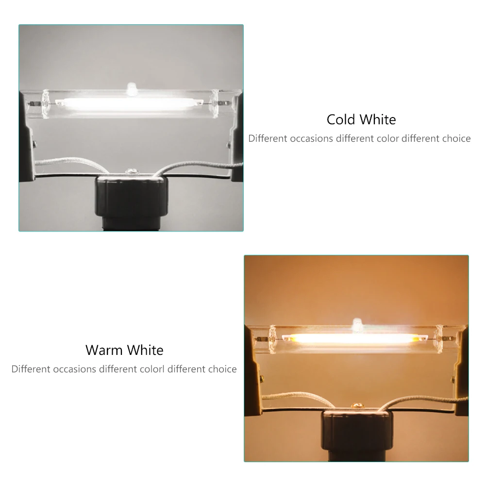 Dimmable j78 r7s 8 Вт 78 мм светодиодный светильник лампы j118 Led cob 16 118 стеклянная трубка