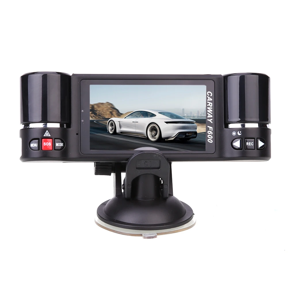 F600 2.7" HD 1080P Dual Lens Car Vehicle DVR Rear View Auto Data Recorder