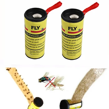

16 Rolls Sticky Fly Paper Eliminate Flies Insect Bug Home Glue Paper Catcher Trap Fly Bug Mosquito Killer Buzz Fly Trap Device