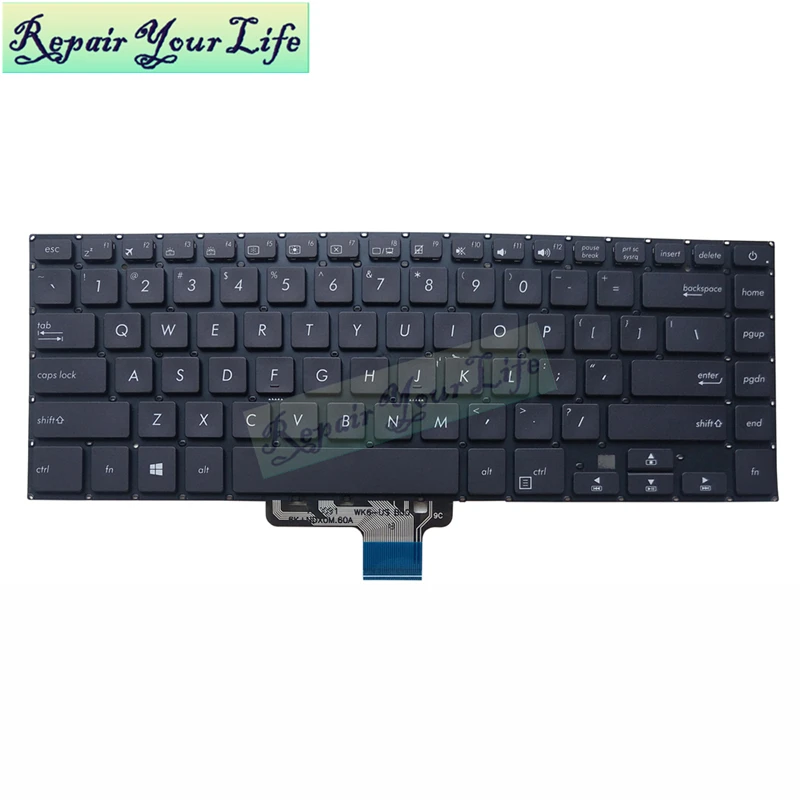 Teclado do Portátil para Asus Vivobook Inglês 0knb0-4626us00 Aexkgu01010 9z.ndxbq.401 Nsk-wk4bq Preto Backlight 15 X510uq uk Eua - Imagem 5