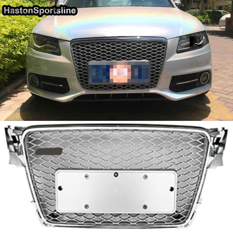 Grille de Capot Avant en Nid d'Abeille pour Audi A4 RS4 Style