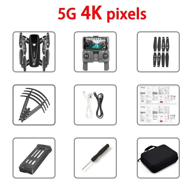5G 4K pixels Дрон 4k HD камера gps Дрон 5G WiFi FPV 1080P без возврата сигнала RC вертолет полёт 20 минут Квадрокоптер Дрон с камерой - Цвет: 5G 4K pixels