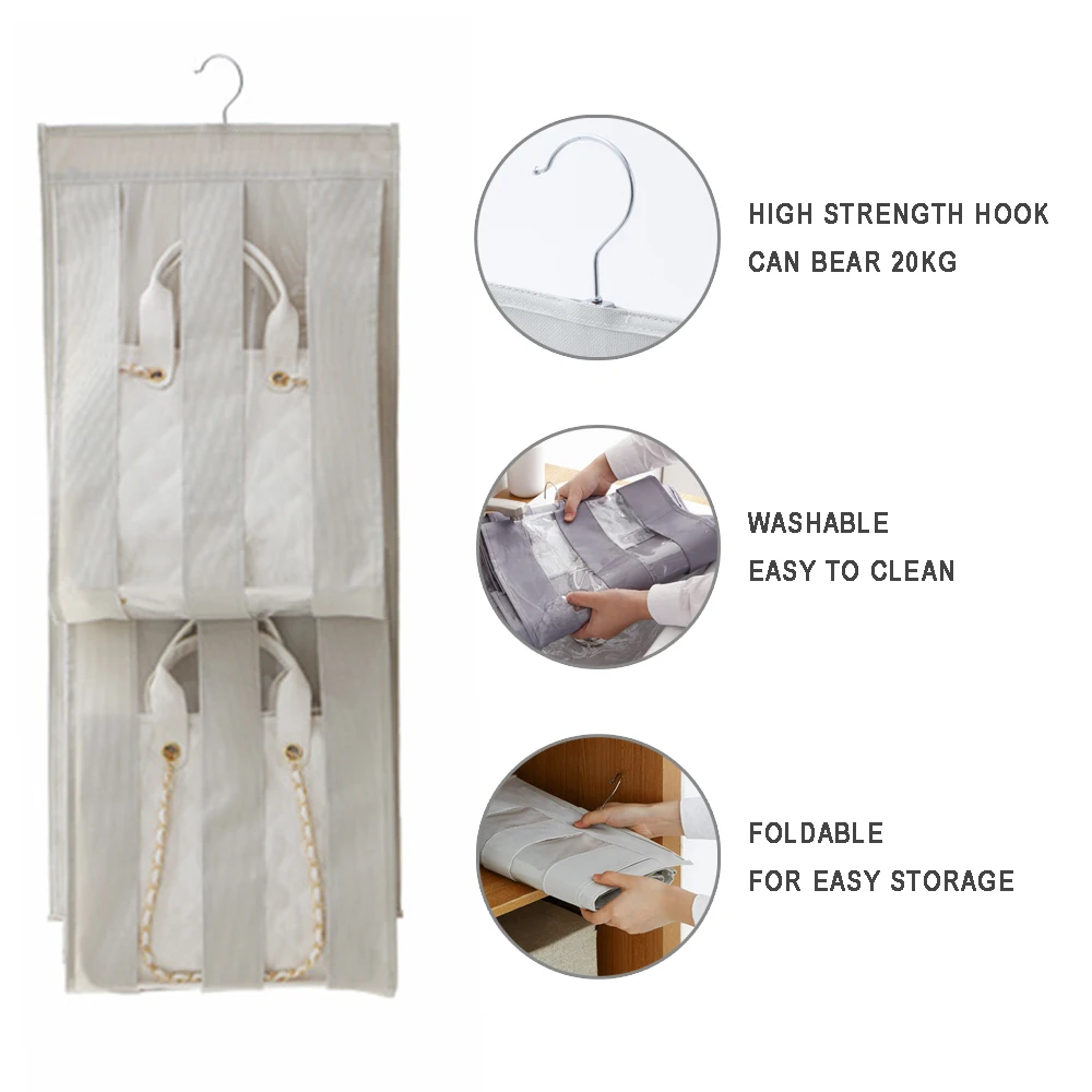5 карманная подвесная сумка-Органайзер для гардероба, прозрачная сумка для хранения, дверная настенная прозрачная сумка для обуви, сумка-вешалка