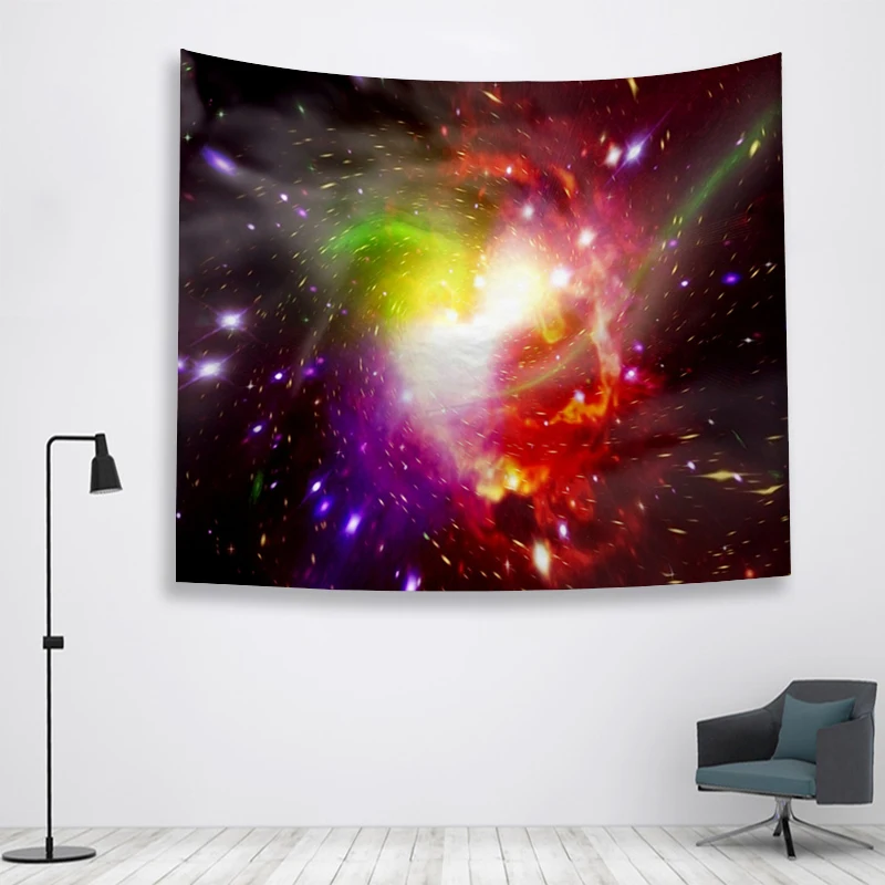 Красочные звездное небо стены Ttapestry висячие украшения богемный пляжный коврик дом Декор общежития МАНДАЛА ГОБЕЛЕН колдовство хиппи