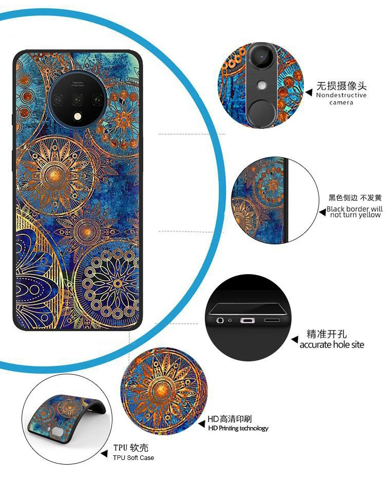 Для oneplus 7T чехол тонкий мультяшный Мягкий ТПУ силиконовый чехол для One plus 7T Coque Funda 6,55 ''чехол для телефона s для oneplus 7 t 7 t