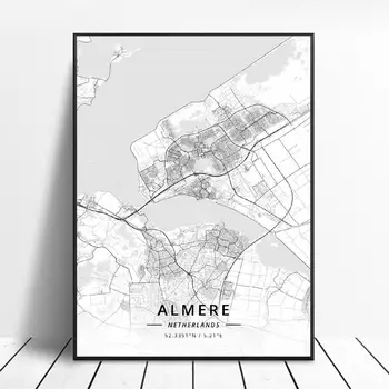 

Almere Alkmaar Arnhem Amersfoort Haarlem Utrecht Zwolle Netherlands Map Poster