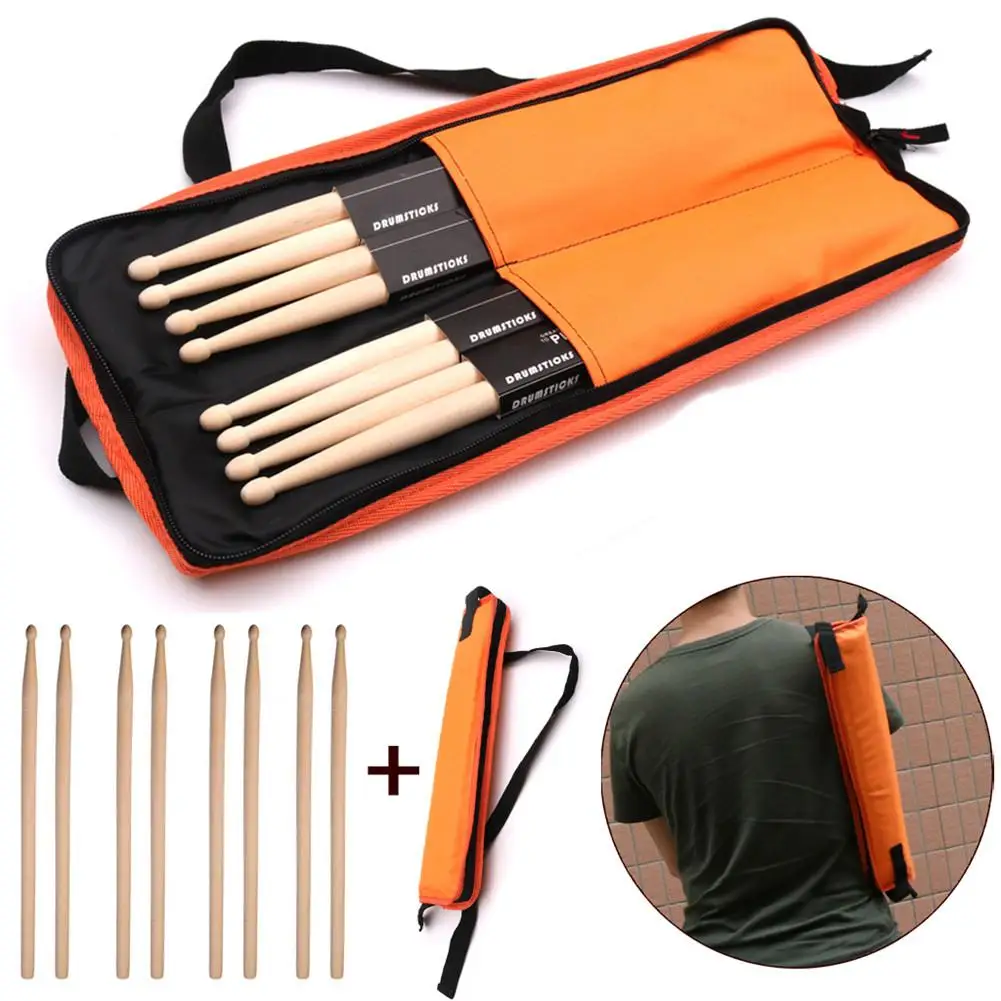 

New arrival 8 Pcs Drum Sticks 5A Classic Maple Drumsticks for Jazz Combo Exercises Performance + Bag Wood Drum Set Accessories