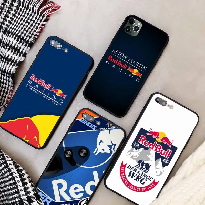 Красный энергетический напиток под индивидуальный заказ Bull racing Чехол для