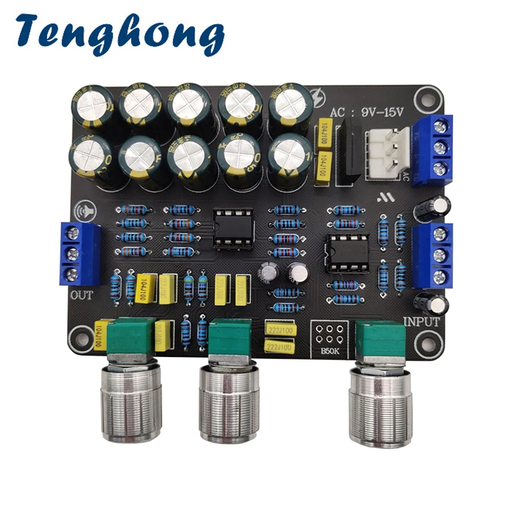 

Tenghong Preamplifier Volume Tone Control Board NE5532 AMP Stereo 2.0 HIFI Fever Preamp For Speaker Home Theater Amplifier DIY